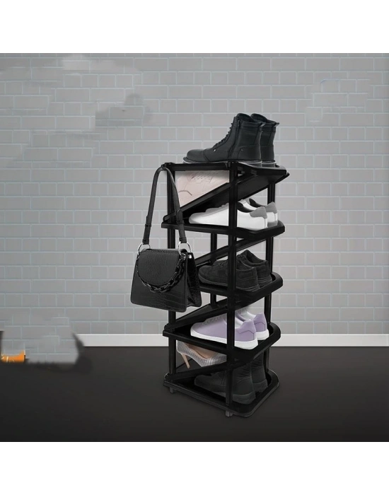 Çift Taraflı 9 Katlı Pratik Ayakkabılık -  Askılı Ayakkabı Rafı