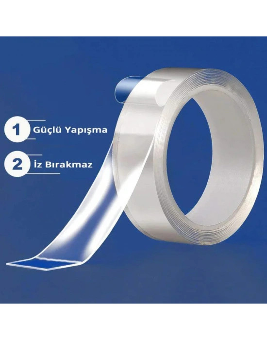 Çift Taraflı Akrilik Silikon Bant Yüksek Mukavemetli 18mm x 2 metre