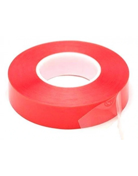Çift Taraflı Akrilik Silikonize Bant 18 Mm X 2 Metre Kırmızı Vhb