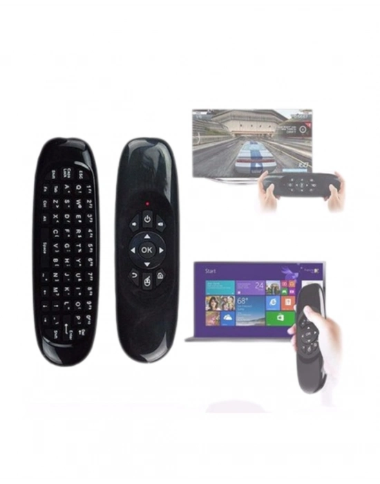 ® Çift Taraflı Hava Mouse Kablosuz Klavye ve Uzaktan Kumanda