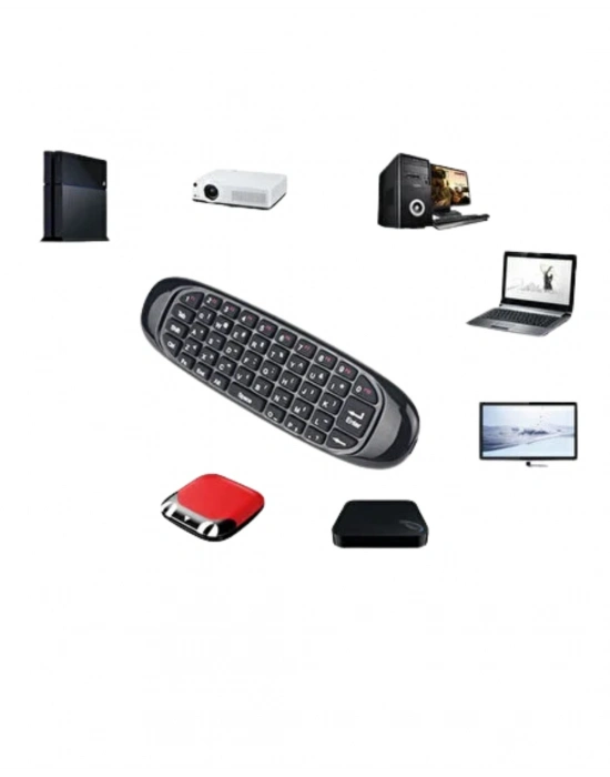 ® Çift Taraflı Hava Mouse Kablosuz Klavye ve Uzaktan Kumanda