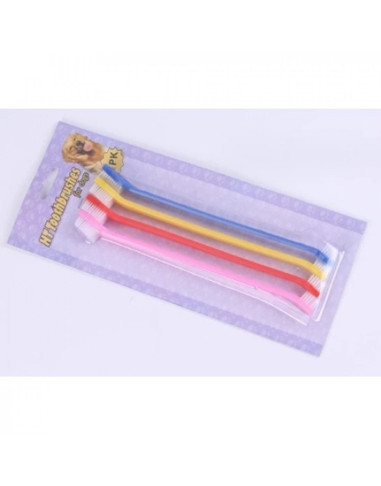 ÇIFT TARAFLI HAYVAN DIŞ FİRÇASI 4 LÜ SET