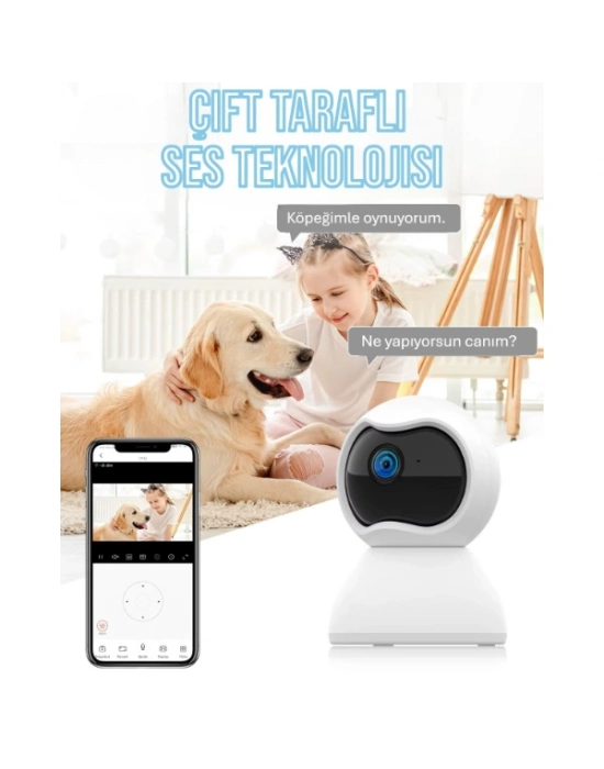 Çift Taraflı Ses Özellikli Wi-Fi Kamera