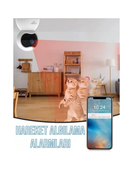 Çift Taraflı Ses Özellikli Wi-Fi Kamera