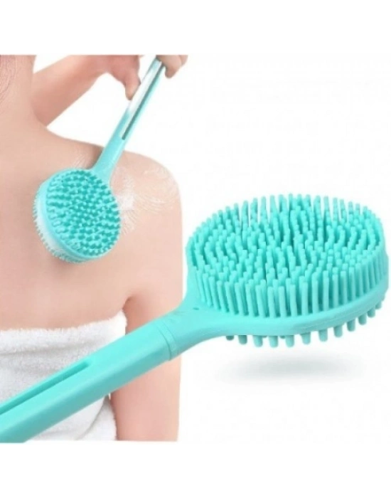 Çift Taraflı Silikon Uzun Saplı Banyo Fırçası