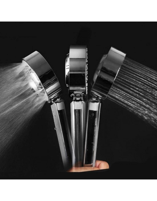 Çift Taraflı Yüksek Basınç Su Akıtan Şampuan Hazneli Duş Başlığı