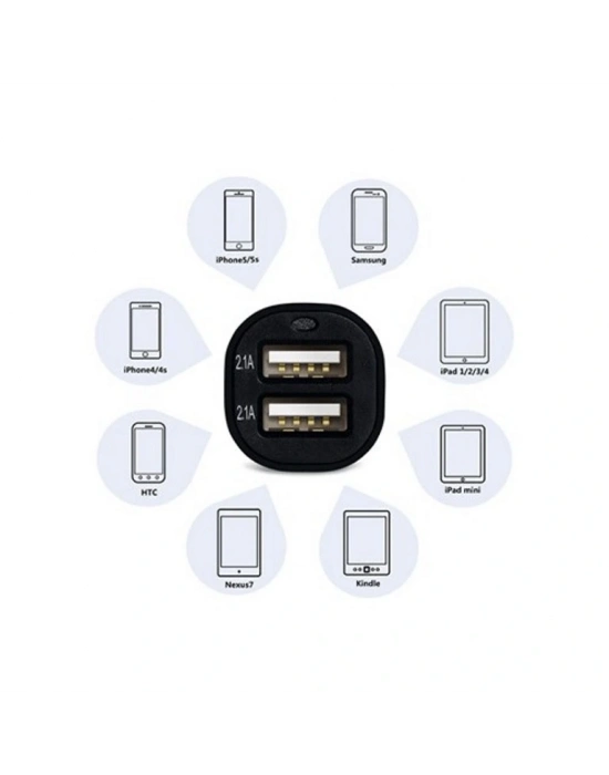 Çift Usb Girişli 2.1 Amp Araç Çakmak Soketi