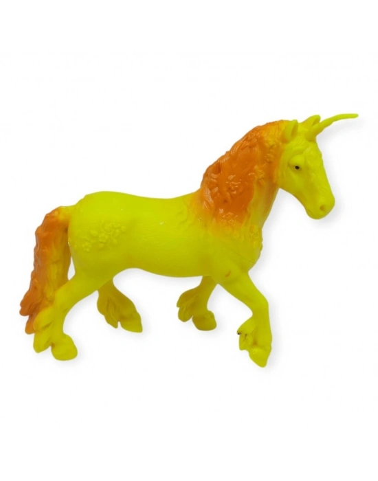 Çiftlik Hayvanları Serisi - Efsanevi Unicorn 12 cm - Sarı - Turuncu