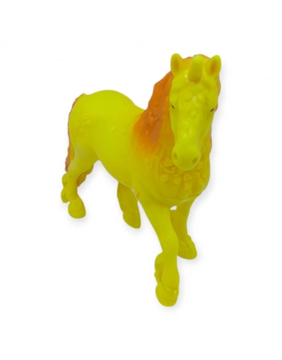 Çiftlik Hayvanları Serisi - Efsanevi Unicorn 12 cm - Sarı - Turuncu