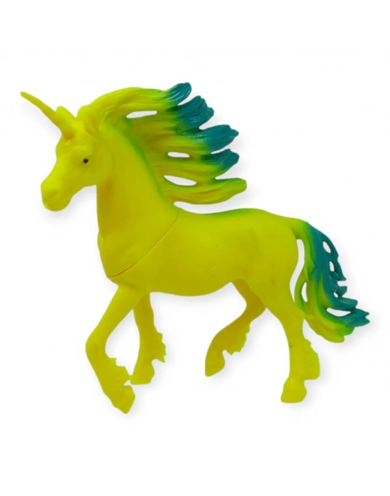 Çiftlik Hayvanları Serisi - Efsanevi Unicorn 12 cm - Sarı - Yeşil