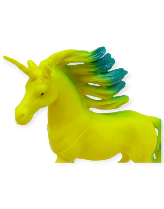 Çiftlik Hayvanları Serisi - Efsanevi Unicorn 12 cm - Sarı - Yeşil