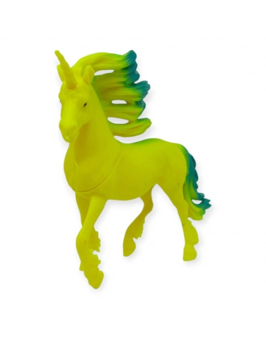 Çiftlik Hayvanları Serisi - Efsanevi Unicorn 12 cm - Sarı - Yeşil