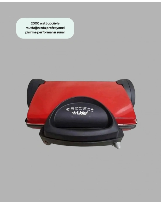 Çıkarılabilir Plakalı 2000W Tost Makinesi – Termostatlı, Kolay Temizlenir