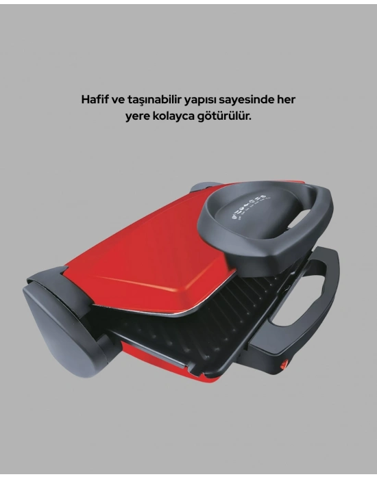 Çıkarılabilir Plakalı 2000W Tost Makinesi – Termostatlı, Kolay Temizlenir