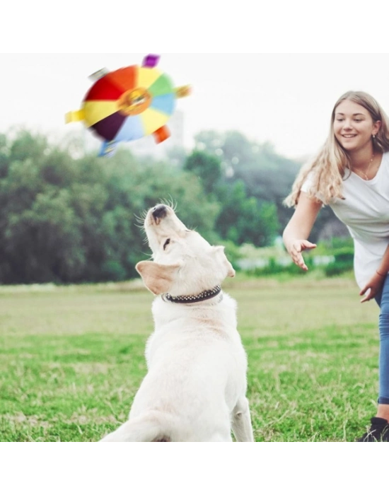 Çıngıraklı Peluş Frizbi Evcil Hayvan Oyuncağı