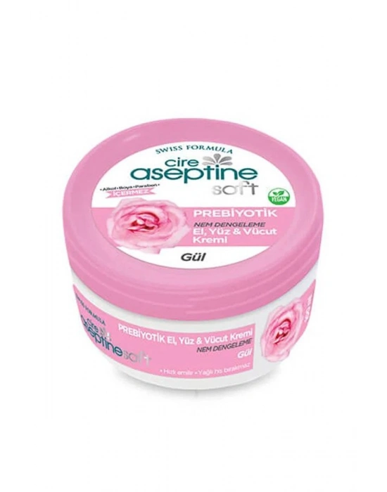 Cire Aseptine Soft Gül Özlü Nem Dengeleyici , Besleyici Prebiyotikli Krem 100 ml