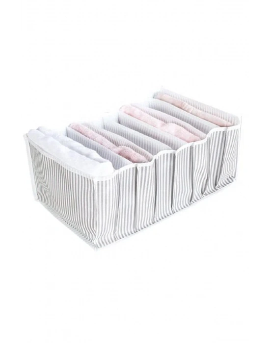Çizgili Akordiyon Organizer L Boy 24x37x18 Cm Royaleks-EV354