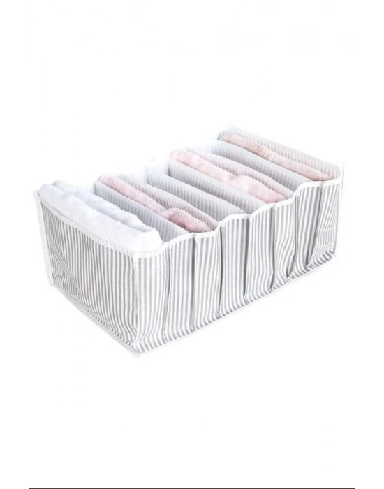 Çizgili Akordiyon Organizer L Boy 24x37x18 Cm Royaleks-EV354