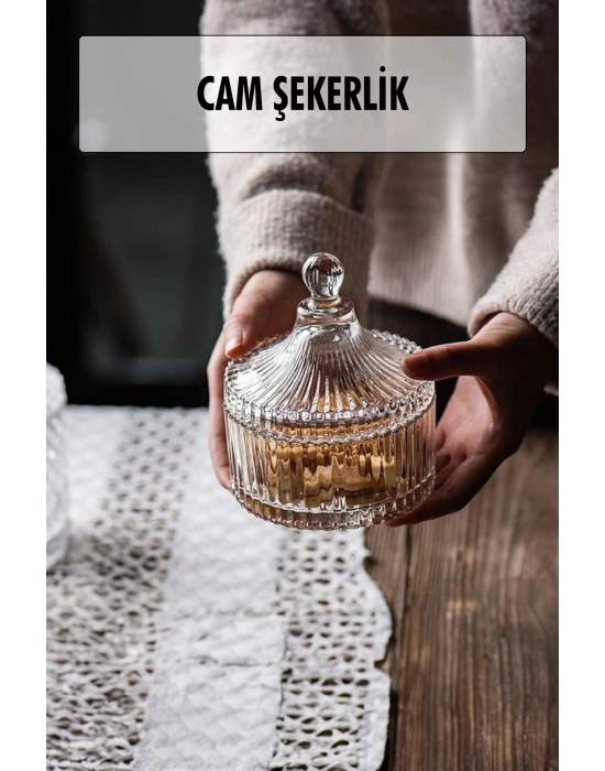 Çizgili Cam Şekerlik