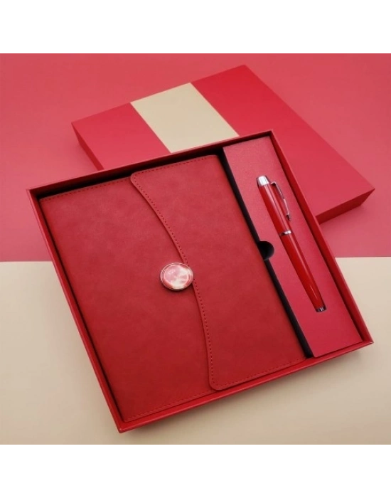 Çizgili Defter Ve Metal Kalem Seti