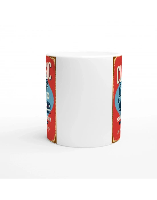 Classic Garage Servis Temalı Retro Kupa Bardak