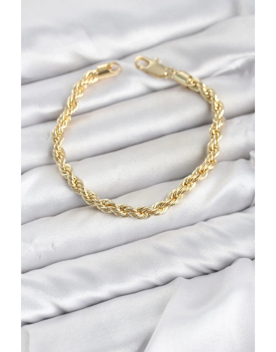 CM Burgu Model Gold Renk Pirinç Kadın Bileklik