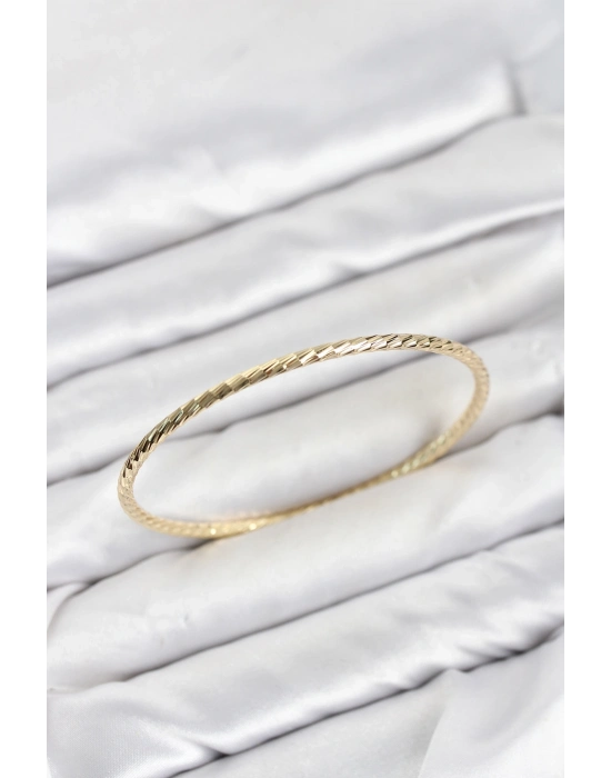 CM Gold Renk Lazer Kesim Model 65 mm Bilezik