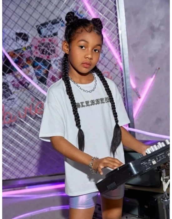 Çocuk   Baskılı T-Shirt - Beyaz