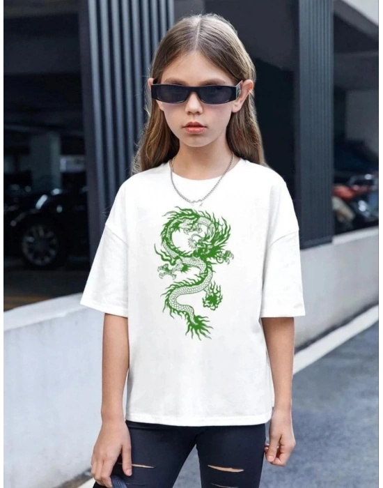 Çocuk   Baskılı T-Shirt - Beyaz