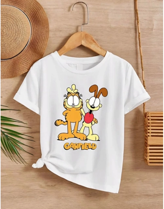 Çocuk   Baskılı T-Shirt - Beyaz