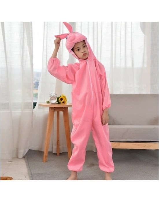 Çocuk Tavşan Kostümü Pembe Renk 4-5 Yaş