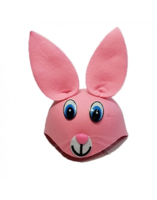 Çocuk Tavşan Şapkası Pembe Renk