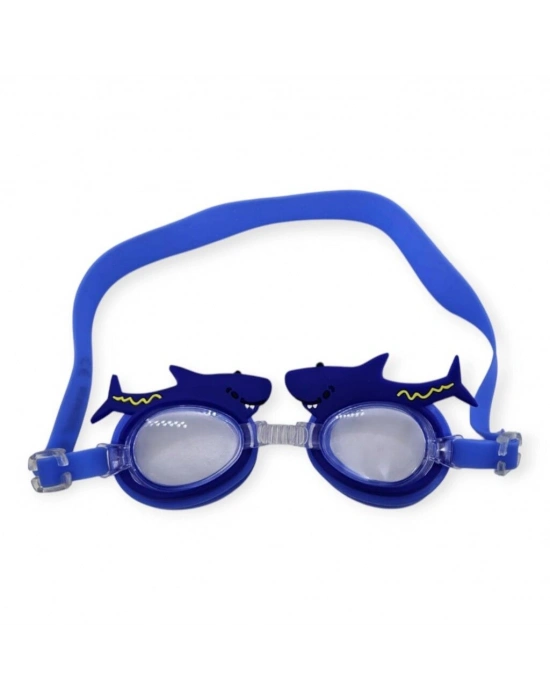 Çocuk Yüzücü Gözlüğü Silikon Taşıma Çantalı Köpek Balığı - 9014