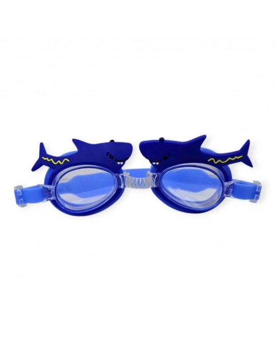 Çocuk Yüzücü Gözlüğü Silikon Taşıma Çantalı Köpek Balığı - 9014