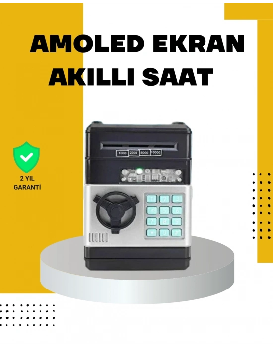 Çocuklar İçin Şifreli ATM Kasa Para Yutan Kumbara