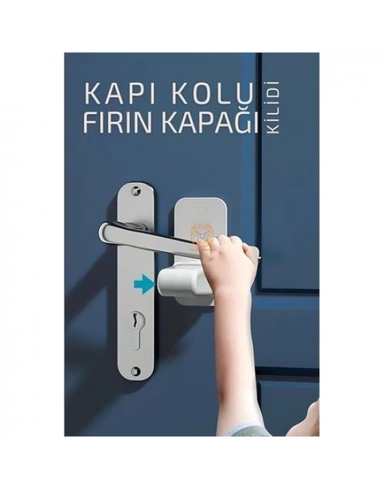 Çocuklara Kapı Kolu ve Fırın Kapağı Güvenlik Kilidi