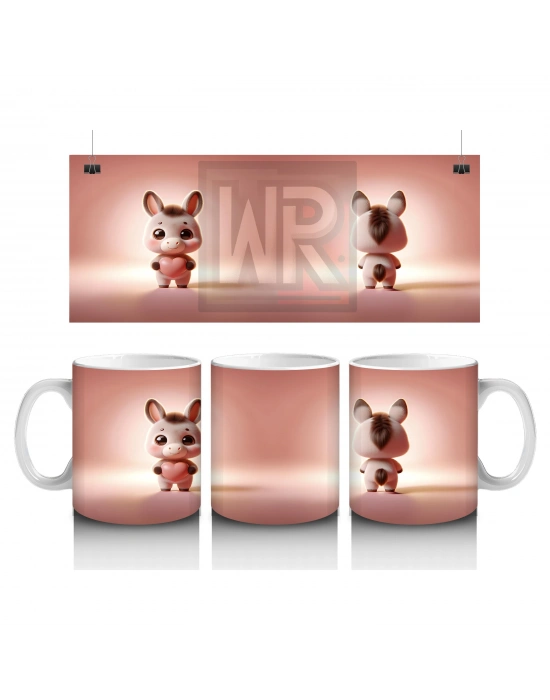 Çocuklara Sütü Sevdiren Arkadan Bakan Tavşan Kupa Bardak