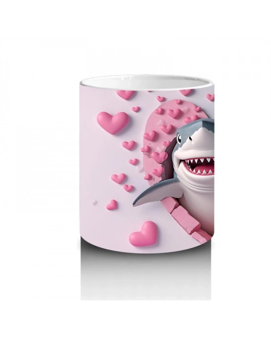 Çocuklara Sütü Sevdiren Aşk Bulutlu Köpekbalığı Kupa Bardak