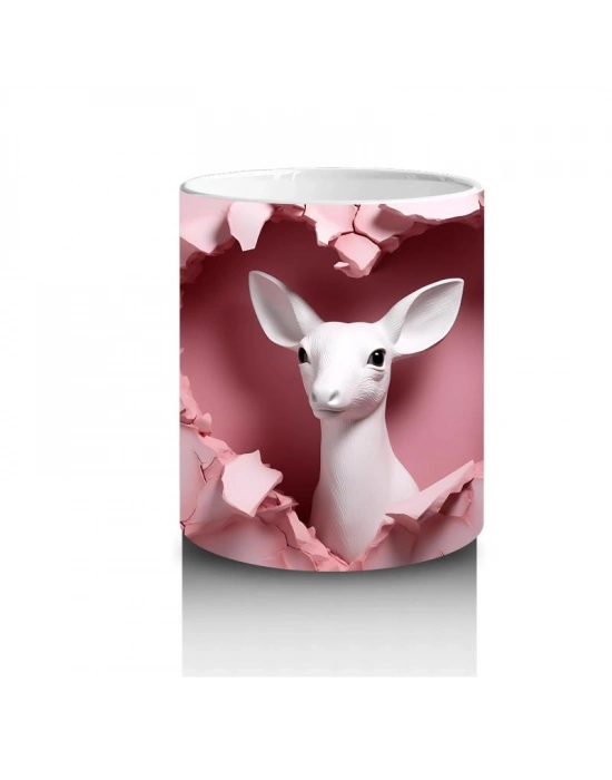 Çocuklara Sütü Sevdiren Aşkı Fısıldayan Geyik Kupa Bardak