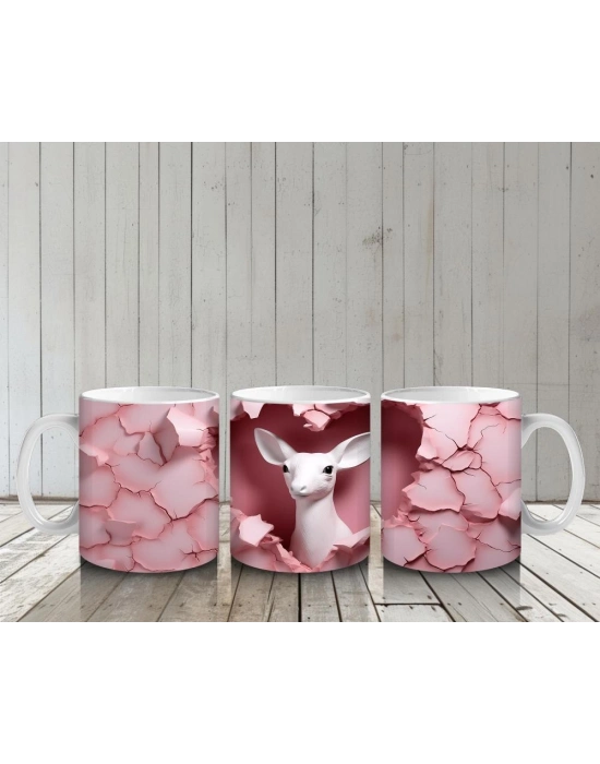 Çocuklara Sütü Sevdiren Aşkı Fısıldayan Geyik Kupa Bardak