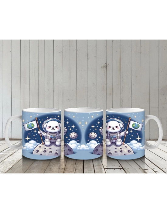 Çocuklara Sütü Sevdiren Astronot Ayı Kupa Bardak