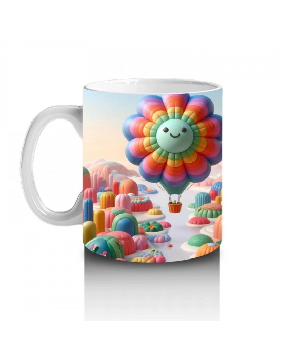 Çocuklara Sütü Sevdiren Balon Çiçek Karnavalı Kupa Bardak