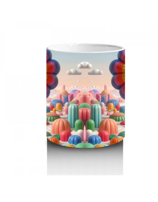 Çocuklara Sütü Sevdiren Balon Çiçek Karnavalı Kupa Bardak