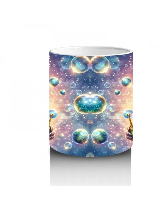 Çocuklara Sütü Sevdiren Baloncuk Üfleyen Renkli Ejderha Desenli Kupa Bardak