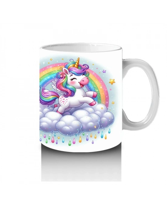 Çocuklara Sütü Sevdiren Bulut Rüyası Unicorn Kupa Bardak
