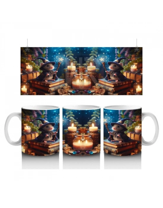 Çocuklara Sütü Sevdiren Büyülü Kitap Okuyan Fare Kupa Bardak