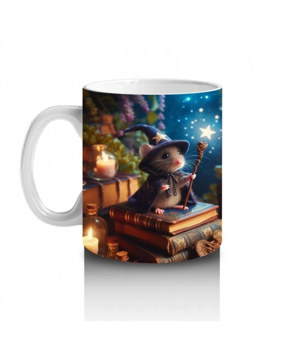 Çocuklara Sütü Sevdiren Büyülü Kitap Okuyan Fare Kupa Bardak