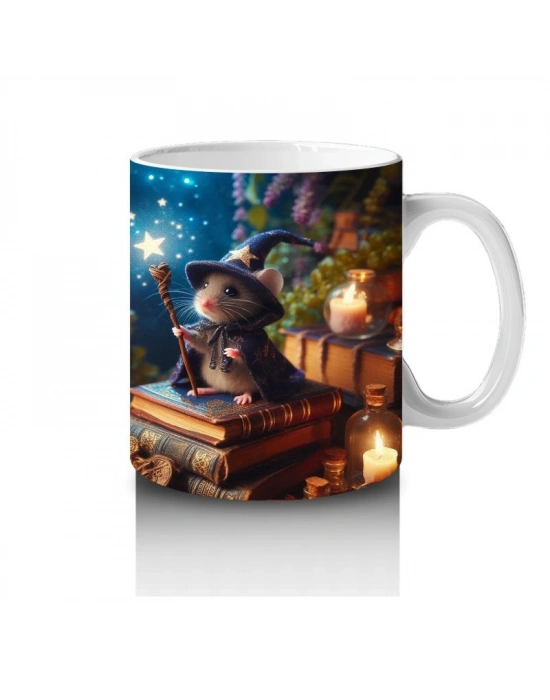 Çocuklara Sütü Sevdiren Büyülü Kitap Okuyan Fare Kupa Bardak