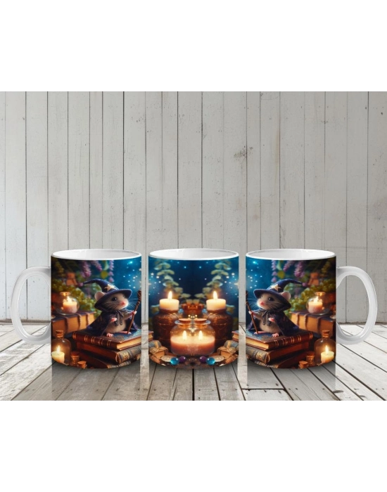 Çocuklara Sütü Sevdiren Büyülü Kitap Okuyan Fare Kupa Bardak