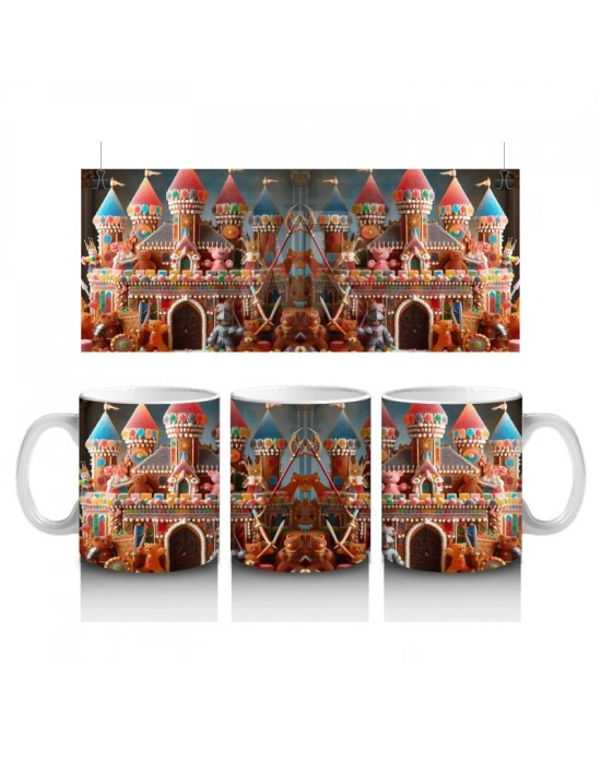 Çocuklara Sütü Sevdiren Büyülü Şeker Kale Karnavalı Kupa Bardak